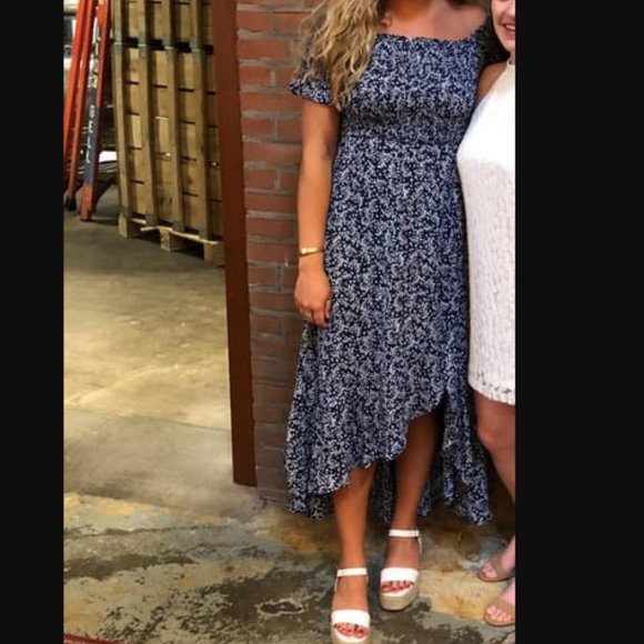 Lulu's Fleur-tation Navy Floral Midi Dress - Picture 6 of 6